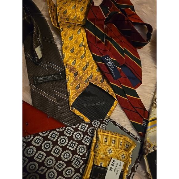 Lot Of Mixed Brand Neck Tie Men's 9pc - Picture 9 of 10